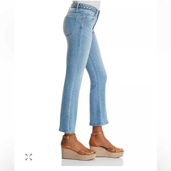 FRAME
Le Crop Mini Bootcut Braided-waist Jeans In Fountain - Picture 4 of 8